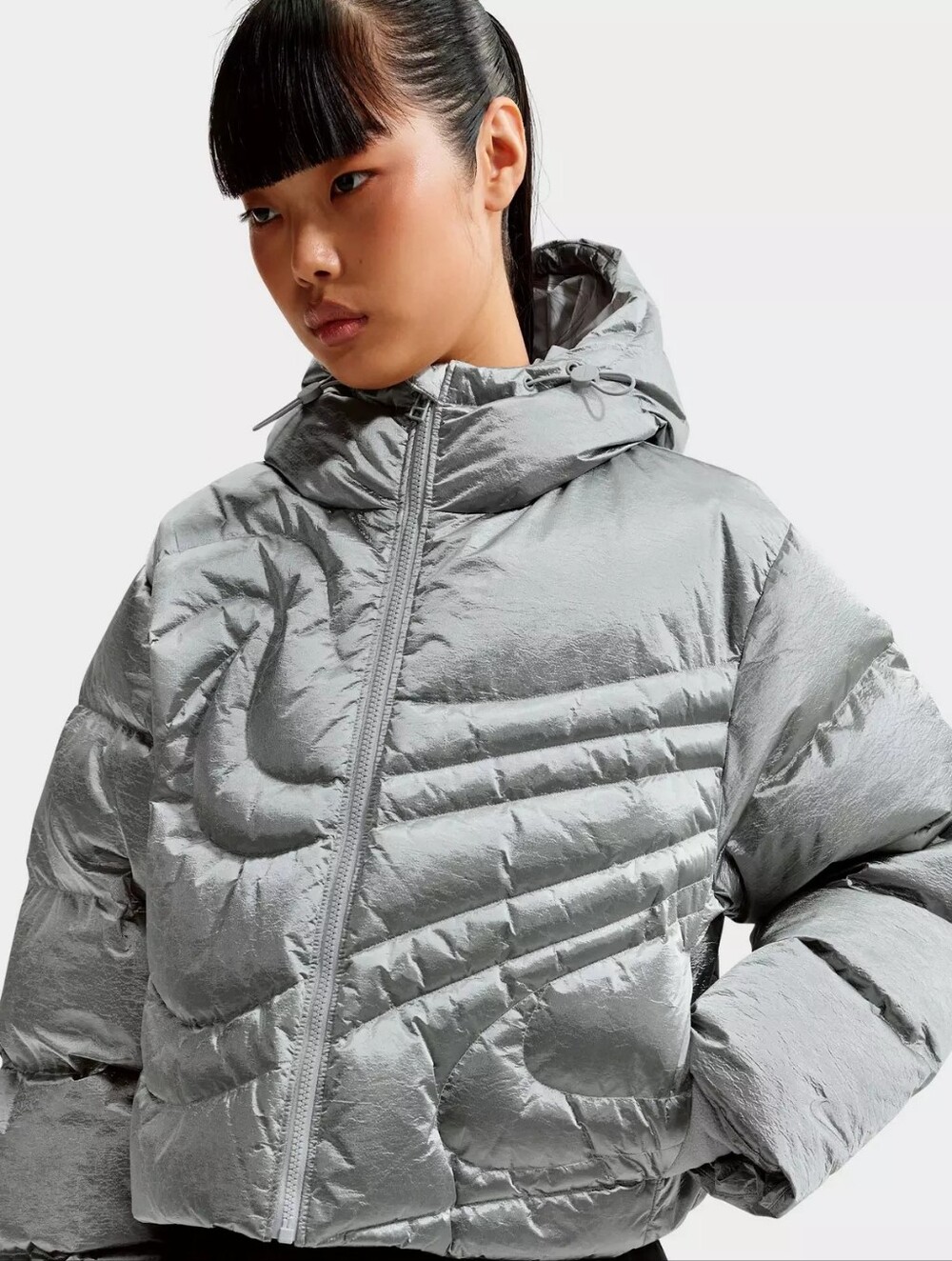 New! Women's Nike Swoosh Series Therma-FIT Oversized Full-Zip Down Puffer Jacket